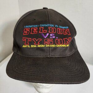 Mike Tyson vs Bruce Seldon Boxing 1996 Hat Vintage Trucker Cap Black Snapback